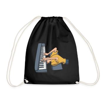 Piano Piano Musicien Pianiste d'en bas - Sac de sport léger - noir - Devant