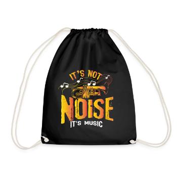 Trumpet gift - Drawstring Bag - black - Front