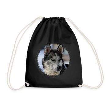 chien de traîneau - Sac de sport léger - noir - Devant