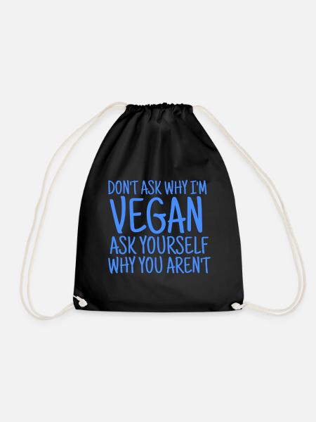 VEGAN VEGANER - Turnbeutel - Schwarz