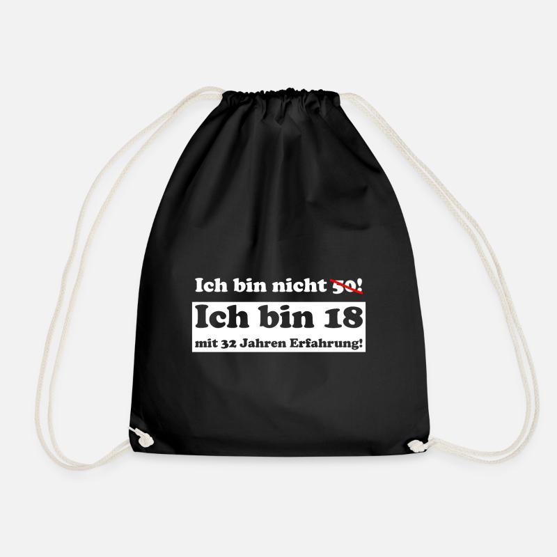 50. Geburtstag - Turnbeutel - Schwarz