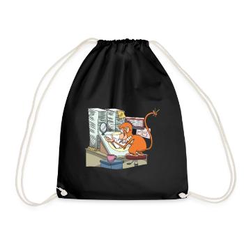 Trickzeichner Animateur Trickfilm - Turnbeutel - Schwarz - Vorne