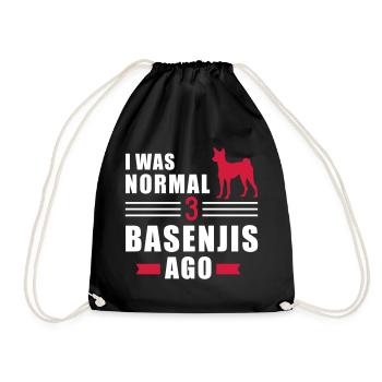 Basenji - Turnbeutel - Schwarz - Vorne