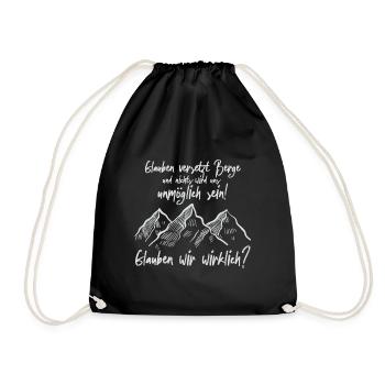 Déplacer des montagnes - Sac de sport léger - noir - Devant