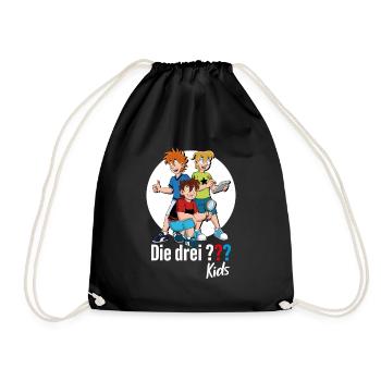 Die Drei ??? Kids Justus, Peter, Bob. - Turnbeutel - Schwarz - Vorne