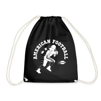 Run Faster Football - Drawstring Bag - black - Front