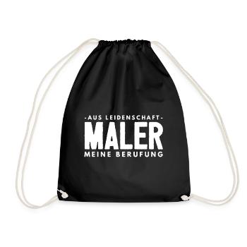Maler Malerei Beruf Lackierer Geschenk 4 - Turnbeutel - Schwarz - Vorne