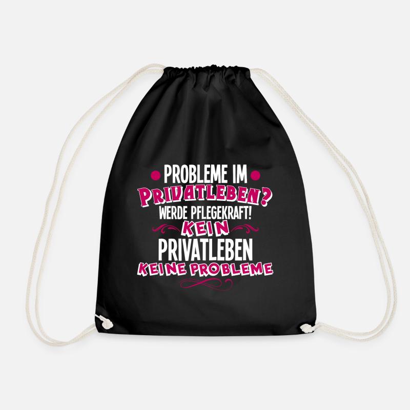 Pflegekraft - Turnbeutel - Schwarz