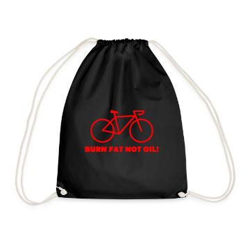 BRÛLER DES GRAISSES PAS DE L'HUILE! - Sac de sport léger - noir - Devant