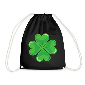 Cloverleaf - Drawstring Bag - black - Front