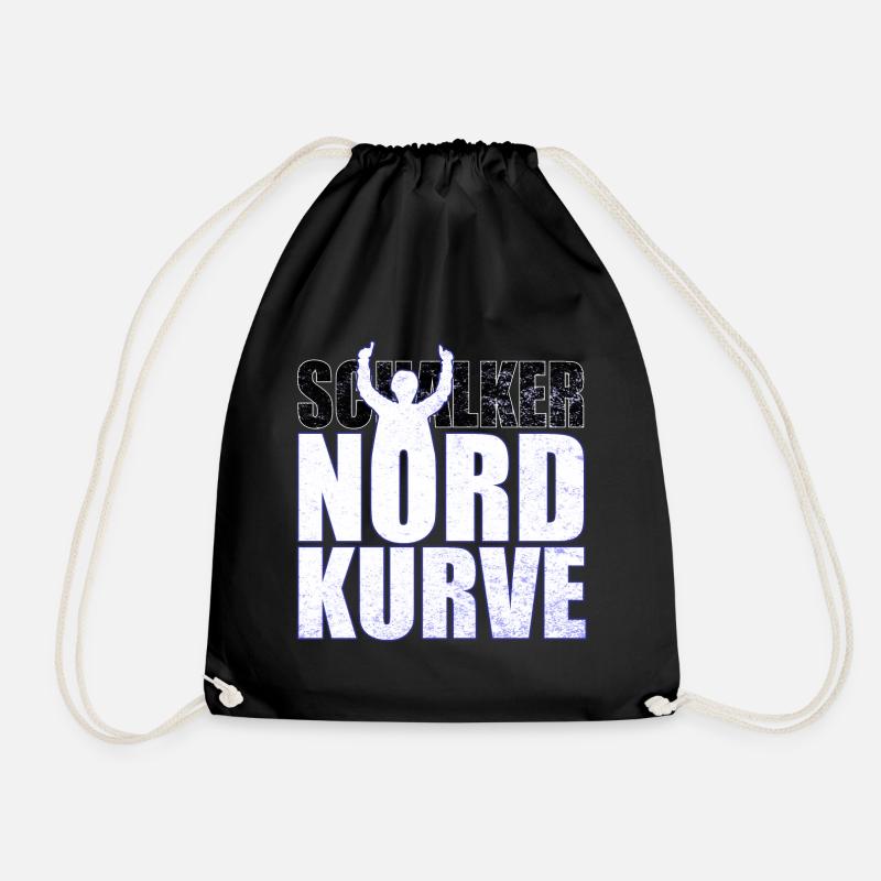 Schalker Nordkurve Schriftzug Geschenkidee - Turnbeutel - Schwarz