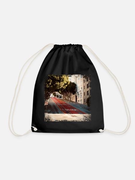 San Francisco - Drawstring Bag - black