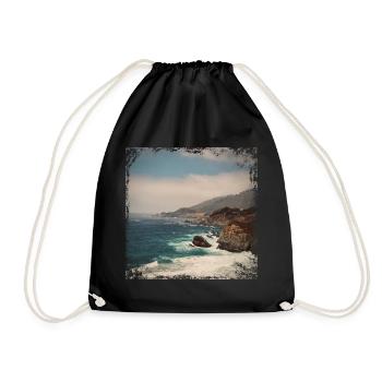 West Coast - Drawstring Bag - black - Front