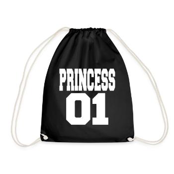 PRINCESS 01 shirt design #white - Turnbeutel - Schwarz - Vorne