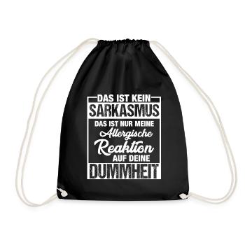 Das ist kein Sarkasmus - Turnbeutel - Schwarz - Vorne
