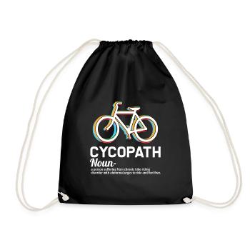 Bike Riding Funny - Drawstring Bag - black - Front