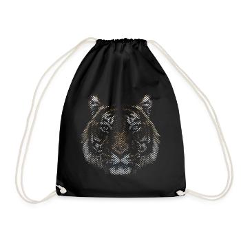 tiger - Drawstring Bag - black - Front