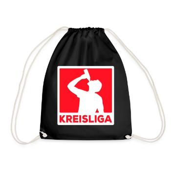 Kreisliga Kreisklasse Fussballliga Fussball Lustig - Turnbeutel - Schwarz - Vorne