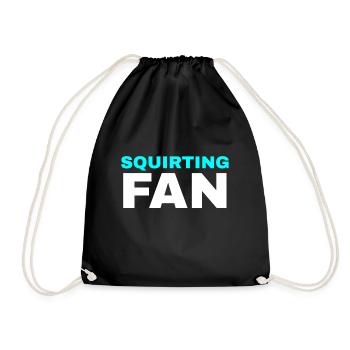 Squirting fan - Drawstring Bag - black - Front