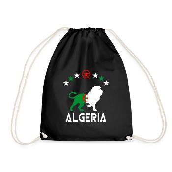 Algeria Lion Flags Design/ Gift - Drawstring Bag - black - Front