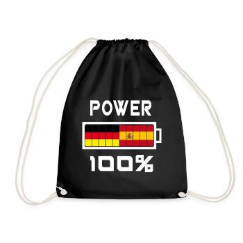Deutschland und Spanien Power 100% - Turnbeutel - Schwarz - Vorne