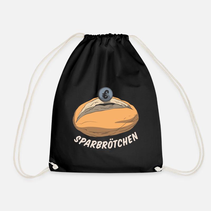Sparbrötchen Sparschwein Semmel - Turnbeutel - Schwarz