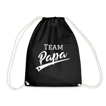 Papa d'équipe dans un style vintage avec une étoile best-seller - Sac de sport léger - noir - Devant