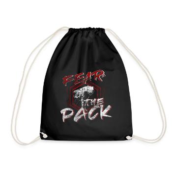 Wolf wolf pack - Drawstring Bag - black - Front
