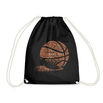 Style de calligraphie de typographie de basket-ball - Sac de sport léger - noir - Devant