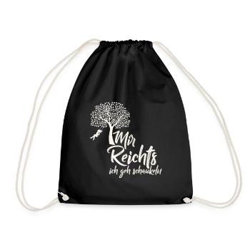 Arbre. Balançoire. En disant. - Sac de sport léger - noir - Devant