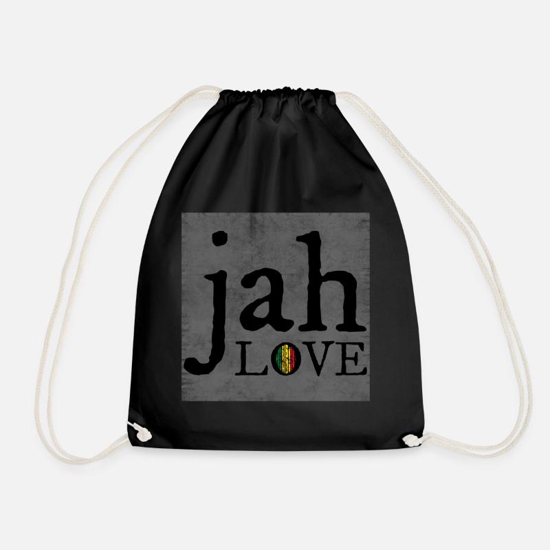 Jah Love Graffiti Design - Turnbeutel - Schwarz