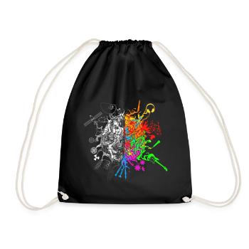 Brain halves functions - Drawstring Bag - black - Front