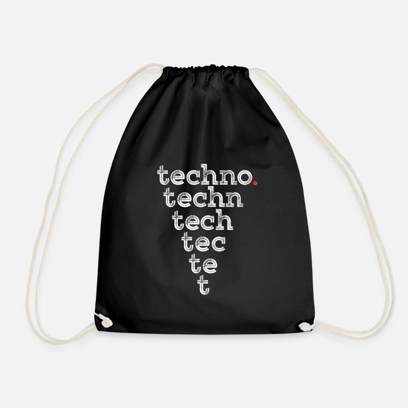 Techno - Drawstring Bag - black