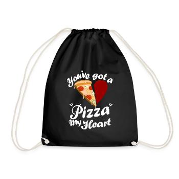 You Have Got A Pizza In My Heart - Turnbeutel - Schwarz - Vorne