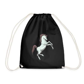 Le cheval se cabre - Sac de sport léger - noir - Devant
