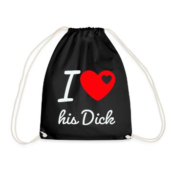 I love his Dick - Sac de sport léger - noir - Devant