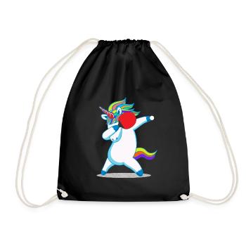 Tennis de table licorne tamponnant cadeau cheval licorne - Sac de sport léger - noir - Devant