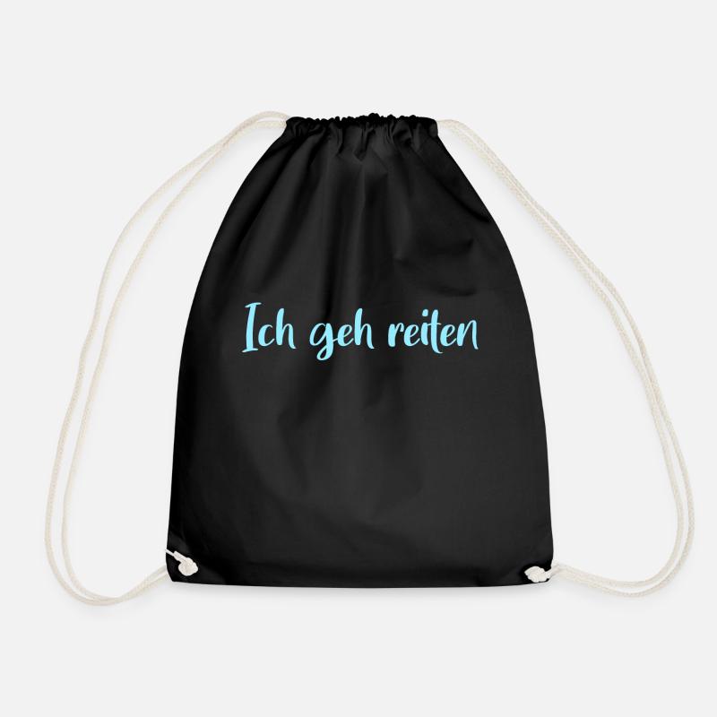 Ich geh reiten - Turnbeutel - Schwarz