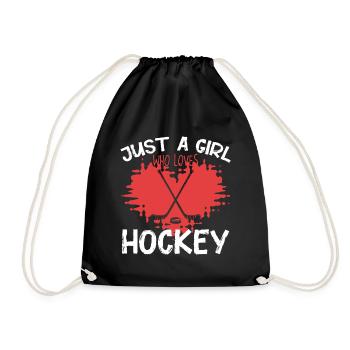 Juste une fille qui aime le hockey, maillot amusant de hockey sur glace - Sac de sport léger - noir - Devant