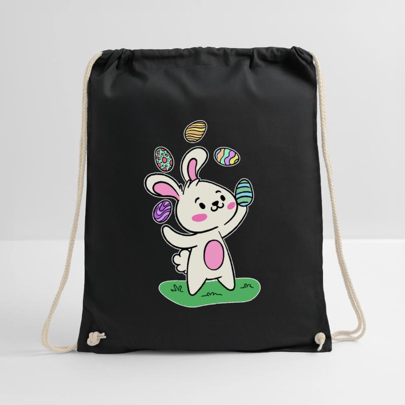 Easter bunny Easter bunny Easter eggs Happy Easter Drawstring Bag