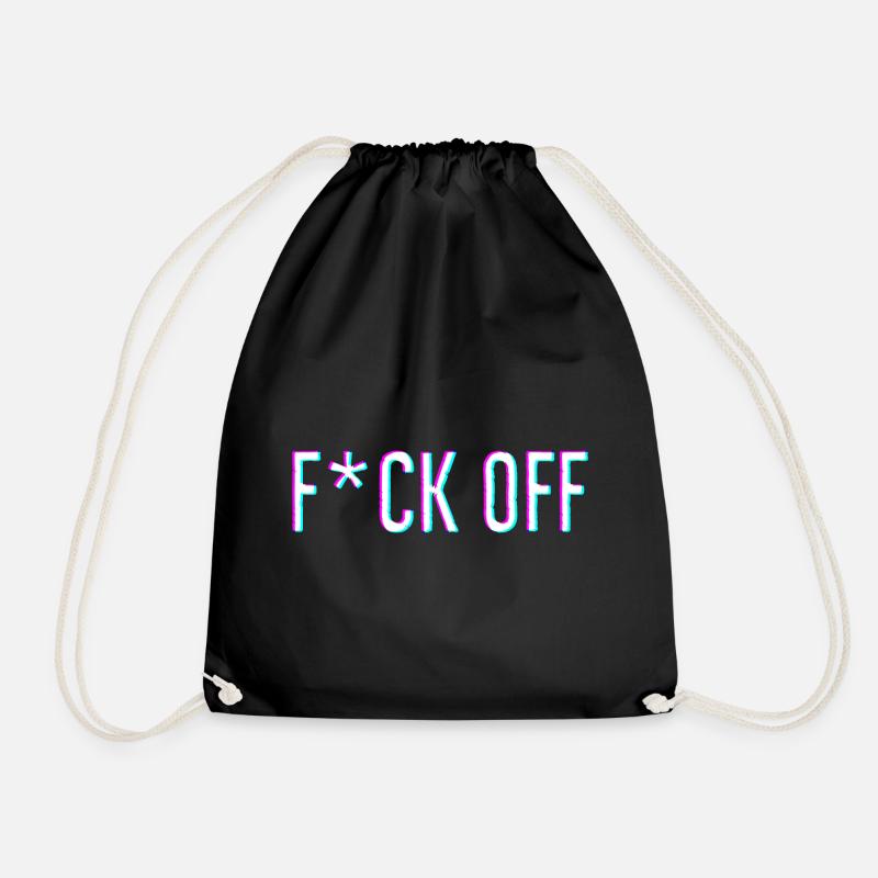 F*ck Off Fuck Off tik tok 3d red blue effect filte - Turnbeutel - Schwarz