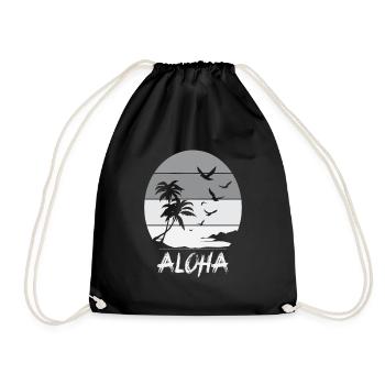 Aloha - Turnbeutel - Schwarz - Vorne