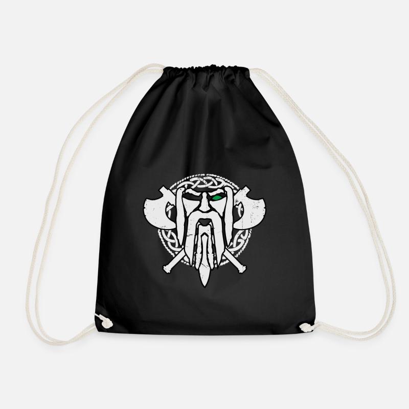 Viking Thor Hammer Runen - Turnbeutel - Schwarz