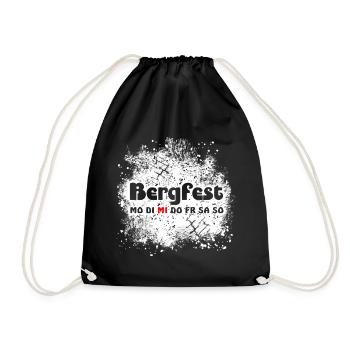 Bergfest Mittwoch Halbzeit Hälfte - Turnbeutel - Schwarz - Vorne