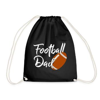 American football dad - Drawstring Bag - black - Front