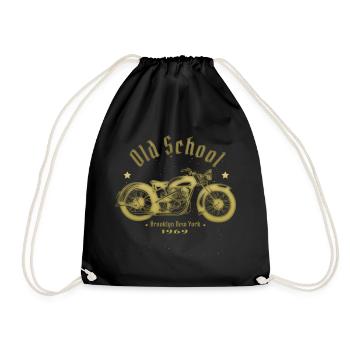 Vieux motard de la vieille école 1969 - Sac de sport léger - noir - Devant