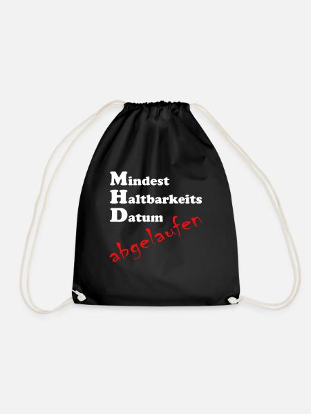 Mindesthaltbarkeitsdatum abgelaufen - Turnbeutel - Schwarz