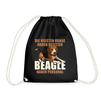 Die meisten Hunde haben Besitzer, Beagle Personal - Turnbeutel - Schwarz - Vorne