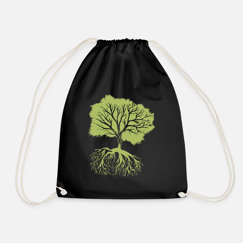 Double Sided Nature - Turnbeutel - Schwarz