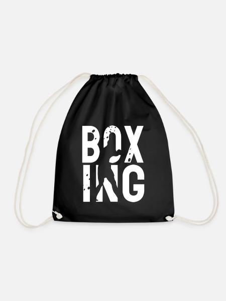 Boxing Silhouette - Turnbeutel - Schwarz